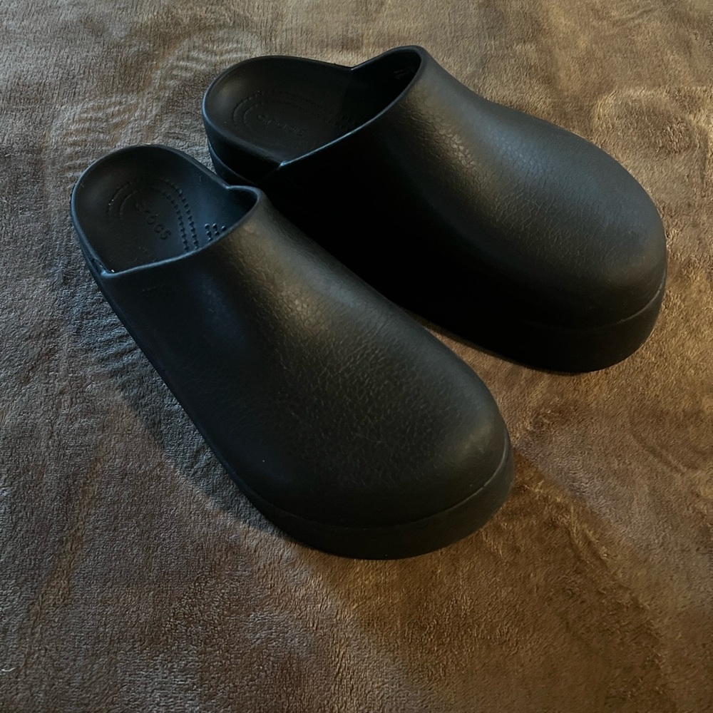 Black Crocs Platform Clogs